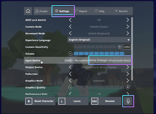 roblox setting tab