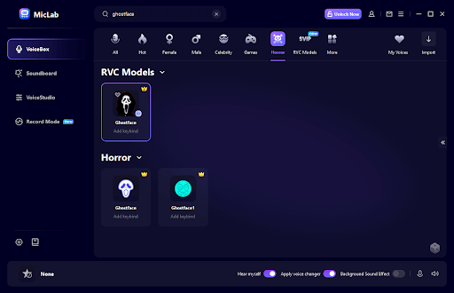 miclab ghostface ai voice