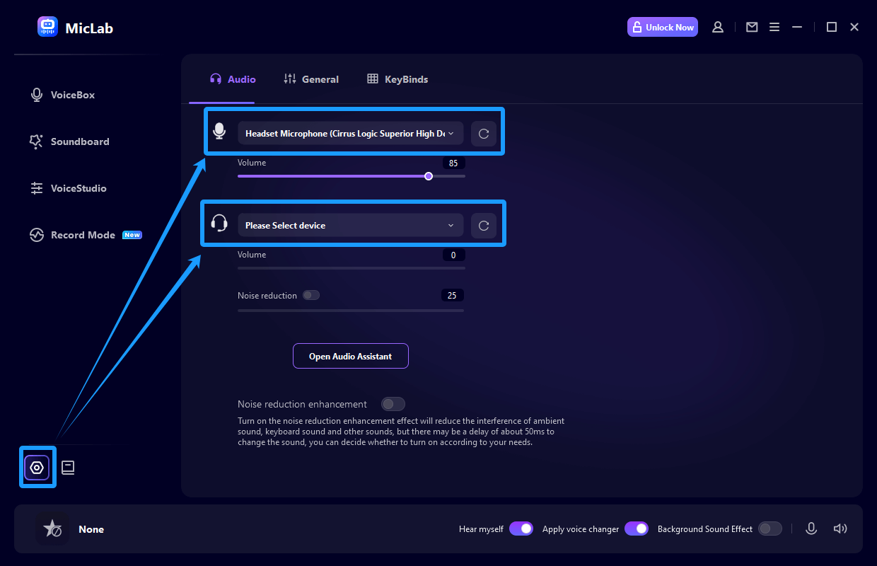 miclab settings